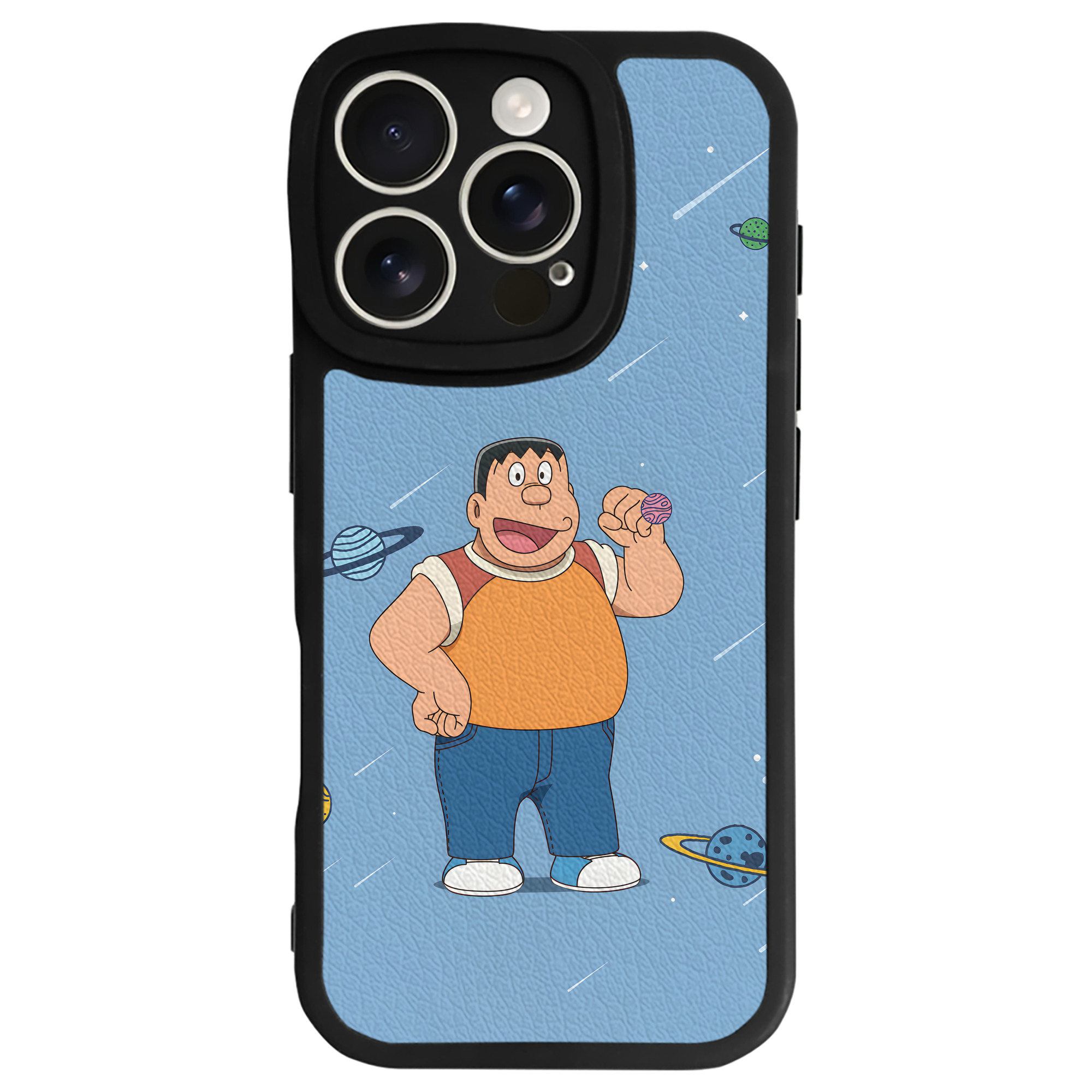 （画像用） ドラえもん Doraemon 【iPhone 16シリーズ対応】シリコンスマホケース（レザー調） 材質：シリコン